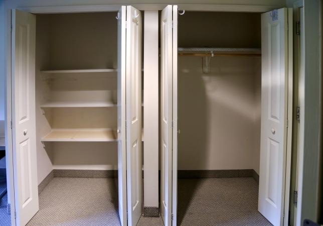 Delaney Hall Residence dorm room with two large closets